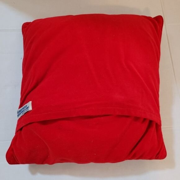 Vintage needlepoint crochet Christmas pillow nutcracker mid-century decor - Picture 3 of 6